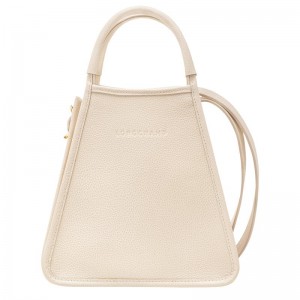 Paper White Women's Longchamp Le Foulonné S Handbags | SIDZ-04589